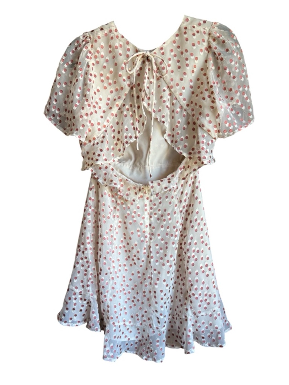 Astr the Label Elsie Cream Polka Dot Backless Dress - Picture 3 of 10